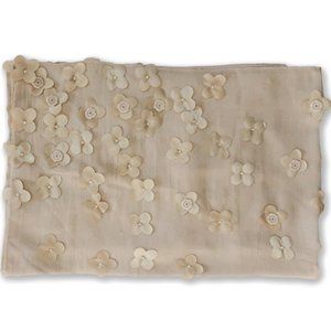 Brand New Vela Scarves Platinum Flower Petal